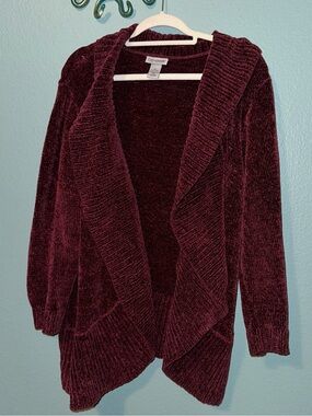Burgundy cardigan